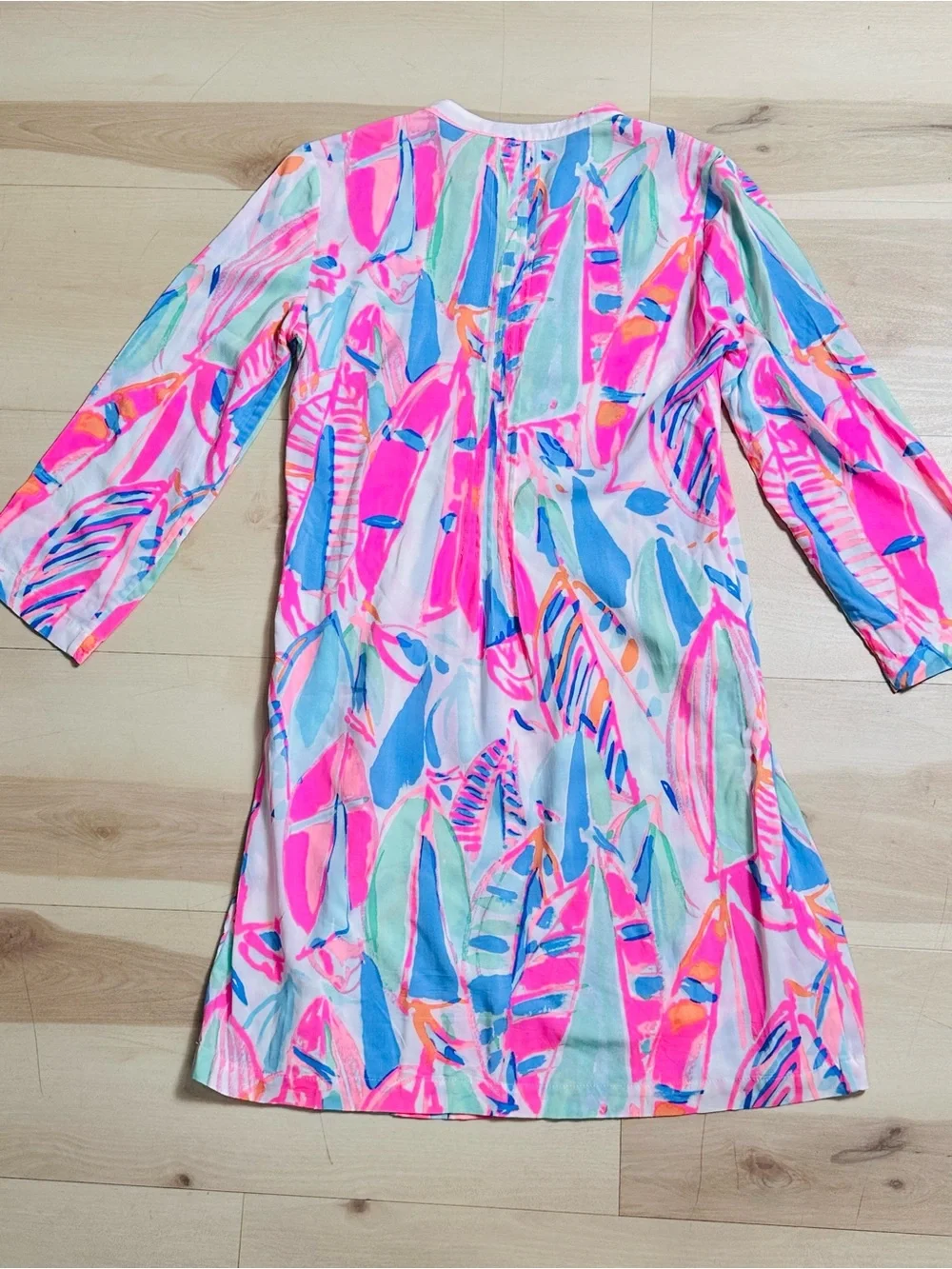 Lilly Pulitzer Sarasota Tunic Dress XS “Out to Sea” Costal Abstract Lightweight